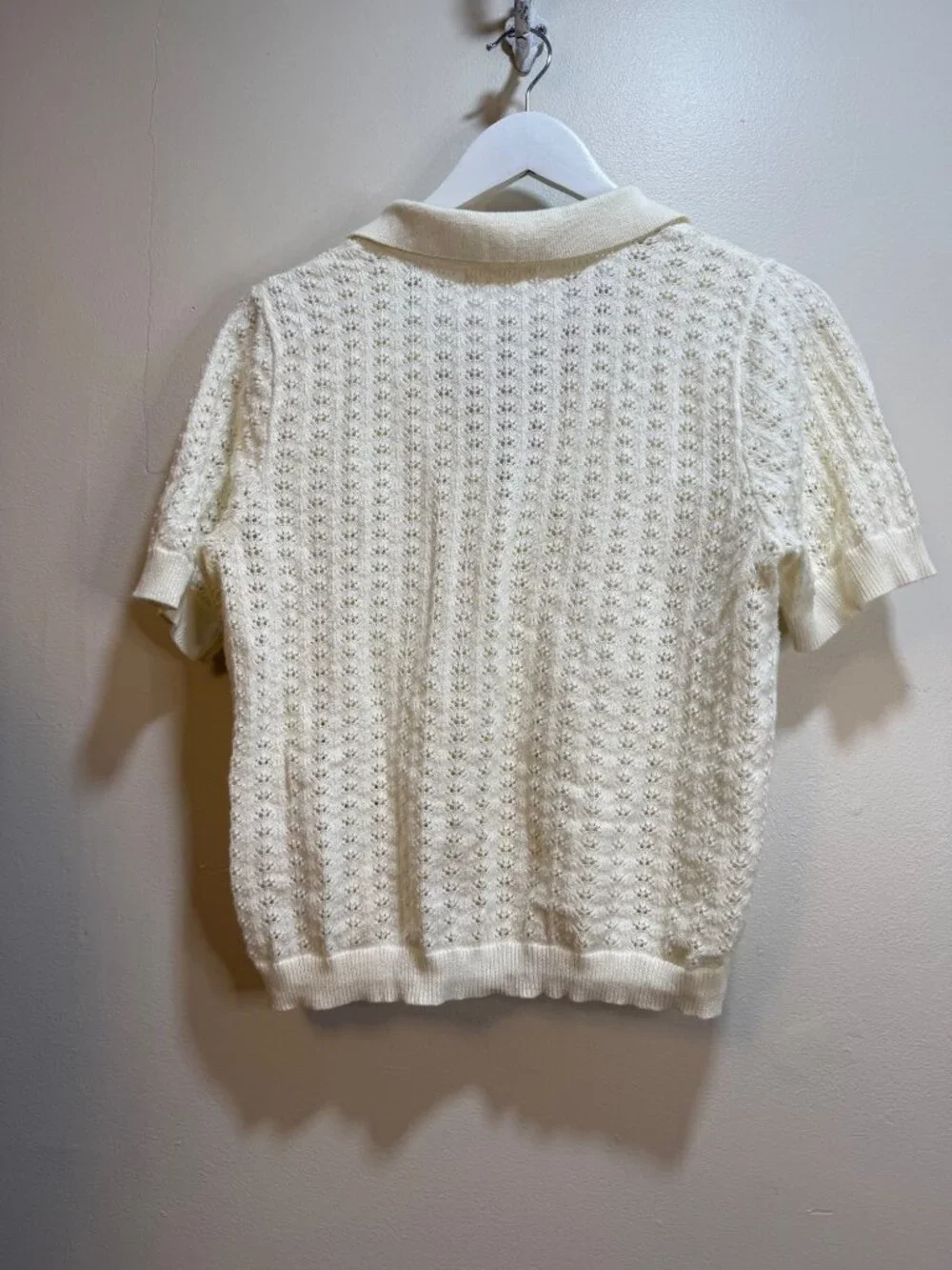 Marine Layer Piper Knit Resort Shirt Cardigan Knit Crochet Lagenlook Cottagecore - Picture 3 of 6